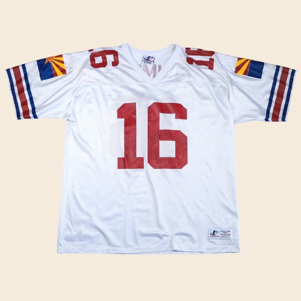 Arizona Cardinals Vintage 90s Logo Athletic Jersey Mens XL White Jake Plummer 16